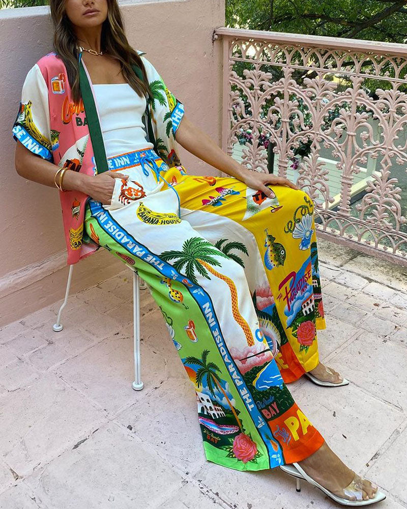 Deniz - Print Stylish Holiday Summer set