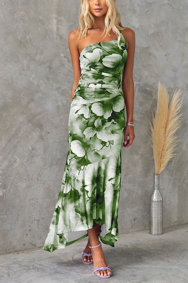 DOJA -  Overlay Floral Print  Maxi Dress